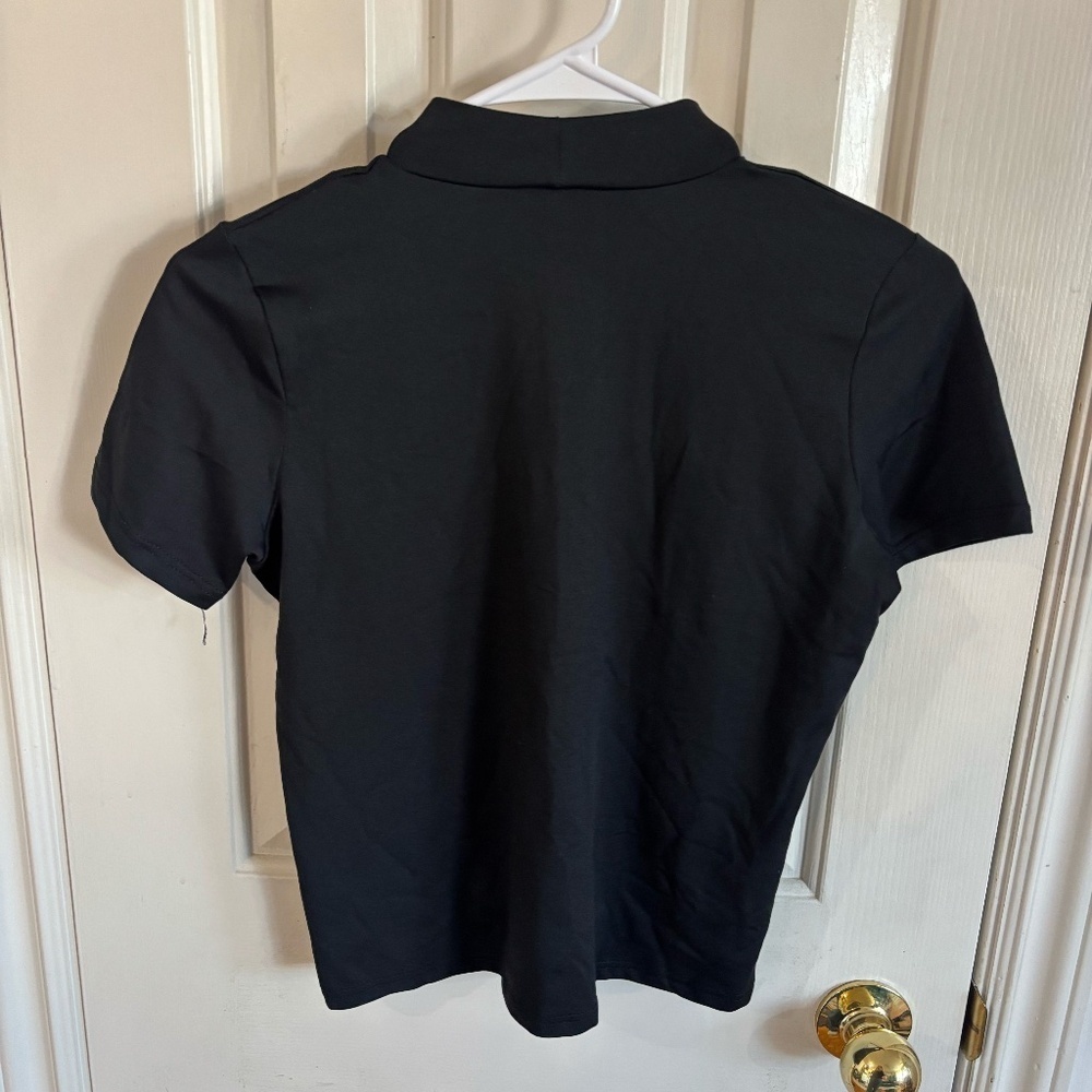 Vintage 90s fitted stretch turtleneck short sleeve cotton ginny shirt